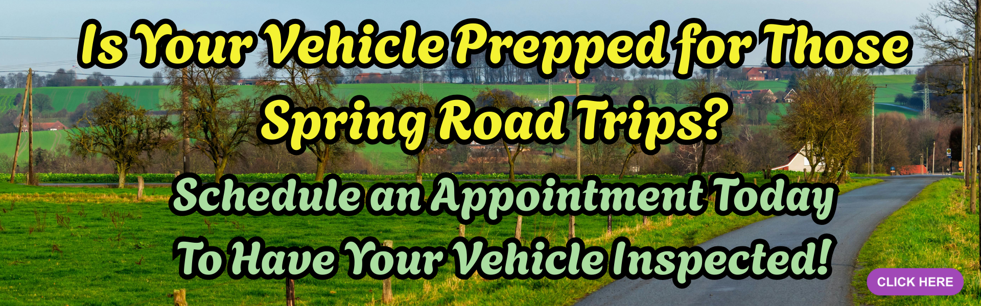 Spring Service maint banner April 2026